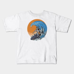 Gorilla & Shark Surfing Kids T-Shirt